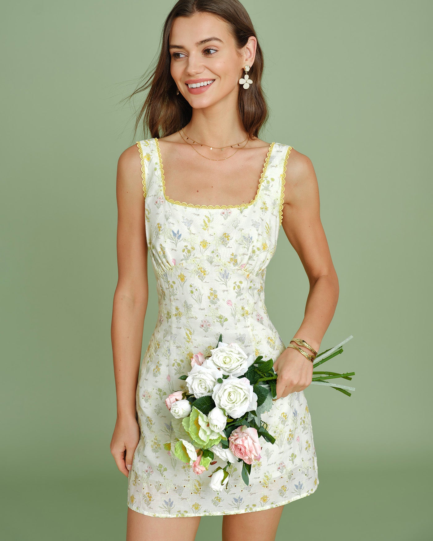 Women's Woven Polyester Mini Dress Dresses - RIHOAS