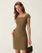 Women's Woven Polyester Mini Dress Dresses - RIHOAS
