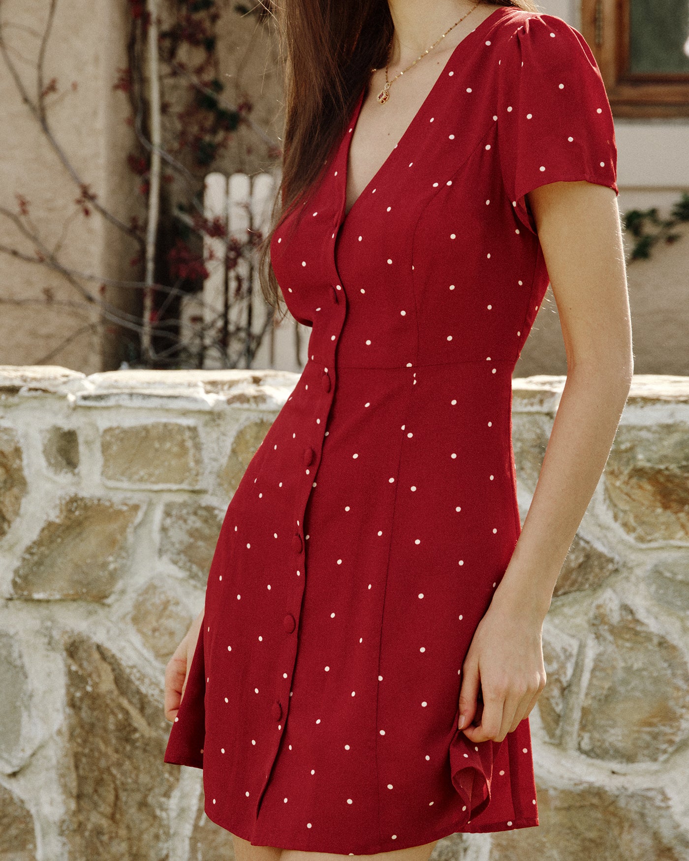 Women's Woven Polyester Mini Dress Dresses - RIHOAS