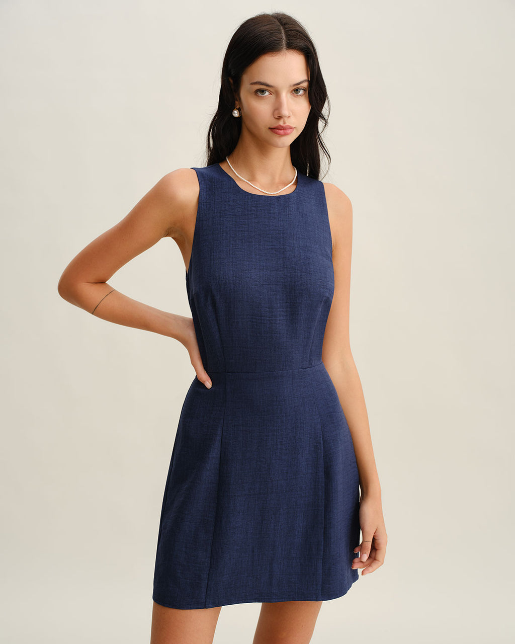 Women's Woven Polyester Mini Dress Dresses - RIHOAS