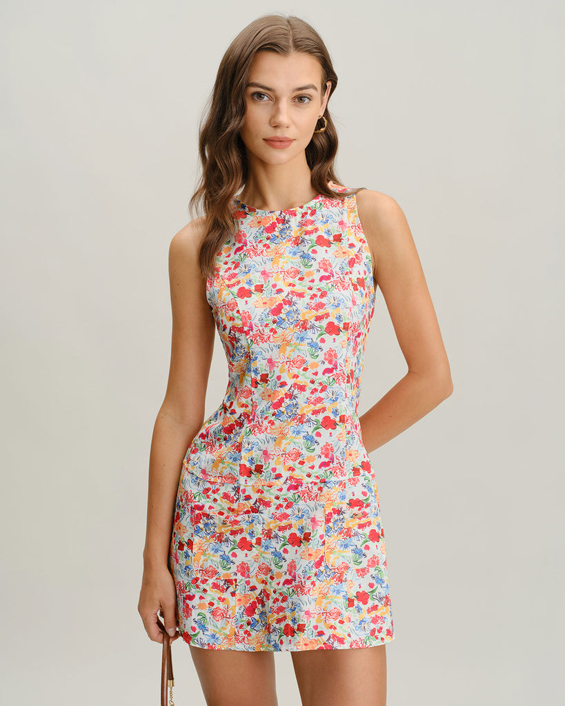Women's Woven Polyester Mini Dress Dresses - RIHOAS