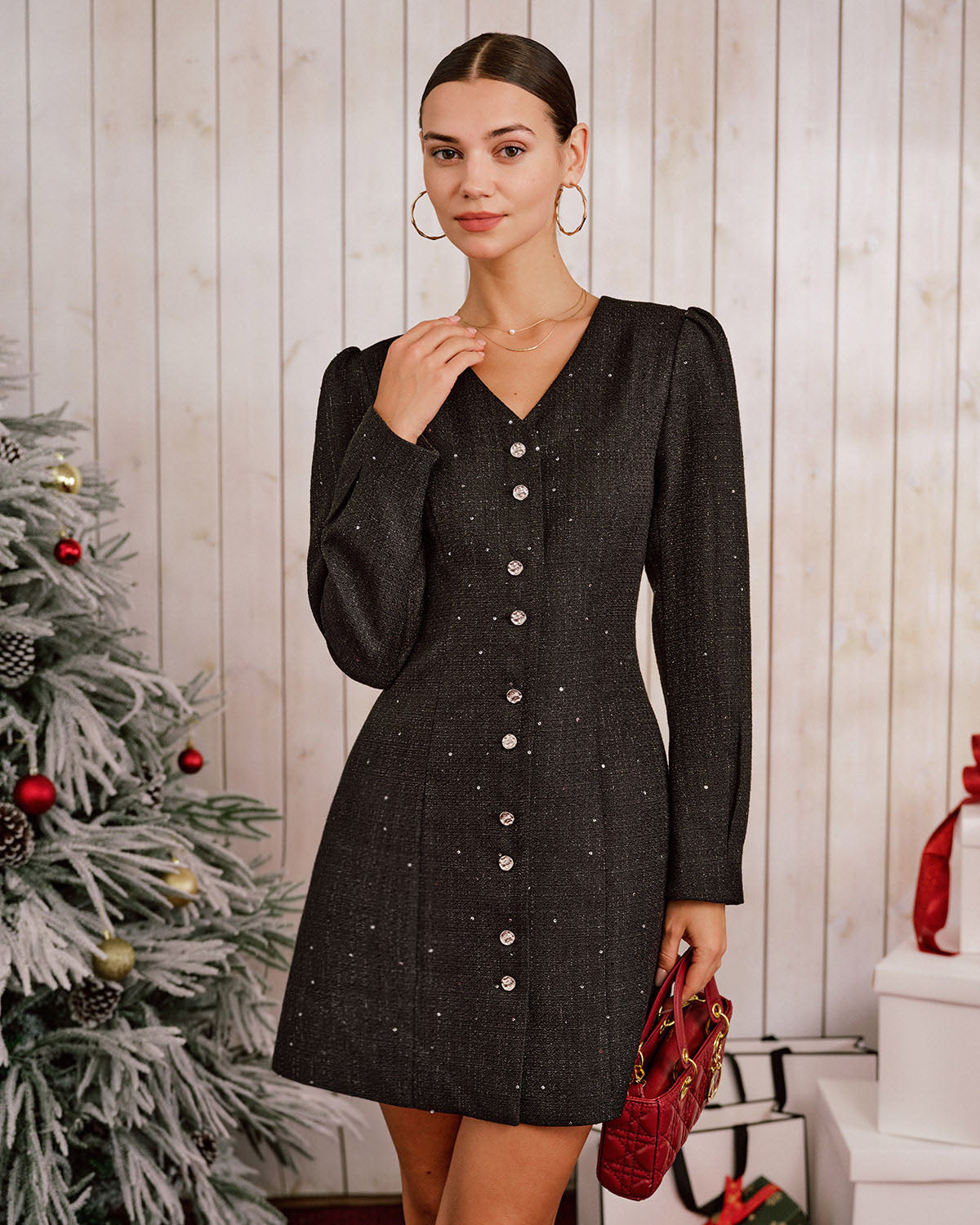 Women's Woven Polyester Mini Dress Dresses - RIHOAS