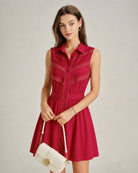 Women's Woven Polyester Mini Dress Dresses - RIHOAS