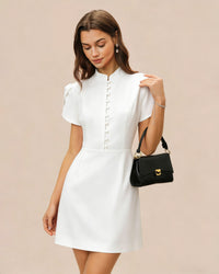 Women's Woven Polyester Mini Dress Dresses - RIHOAS