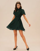 Women's Woven Polyester Mini Dress Dresses - RIHOAS