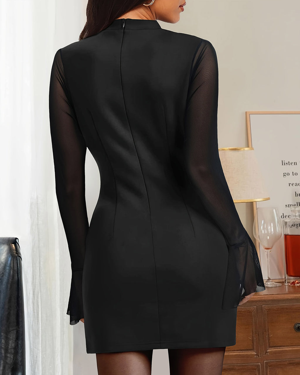 Women's Woven Polyester Mini Dress Dresses - RIHOAS