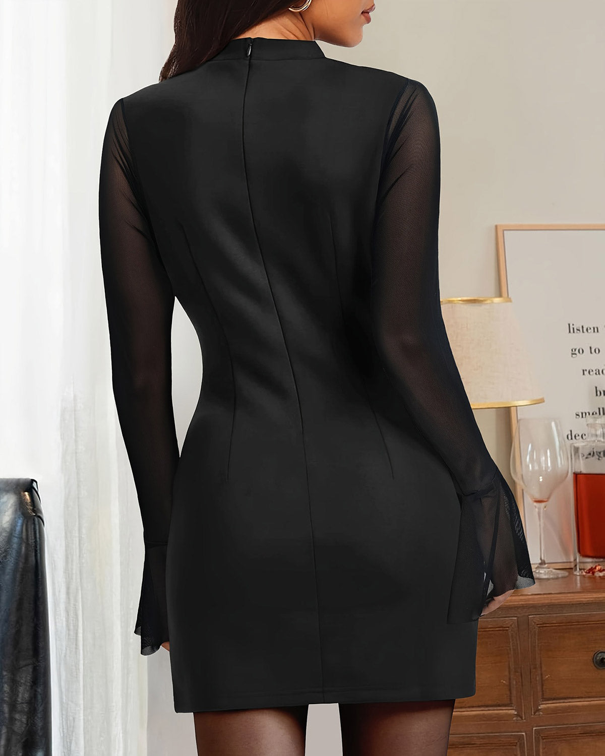 Women's Woven Polyester Mini Dress Dresses - RIHOAS