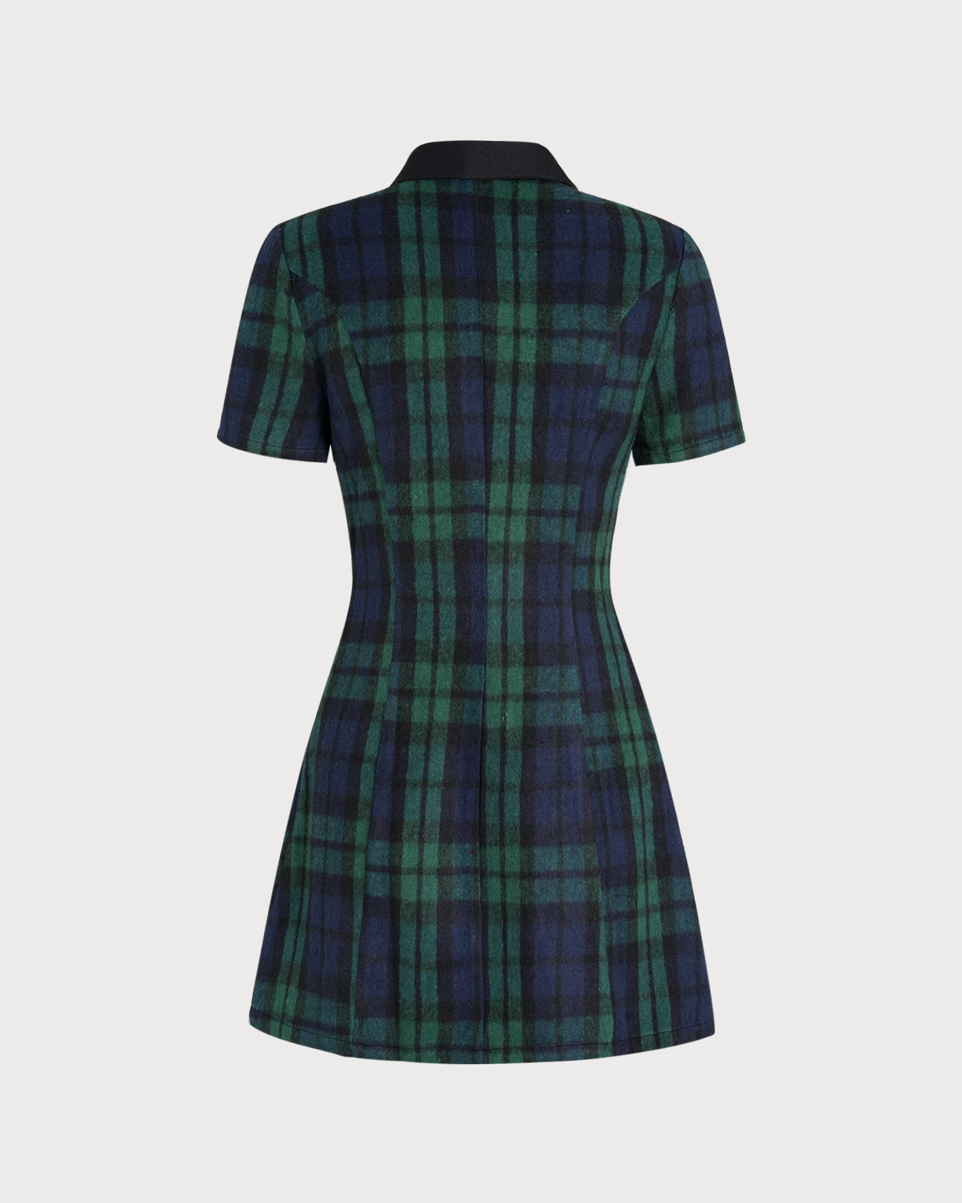 green emerald velvet dress Calista Green Plaid Dress, XL main image 1