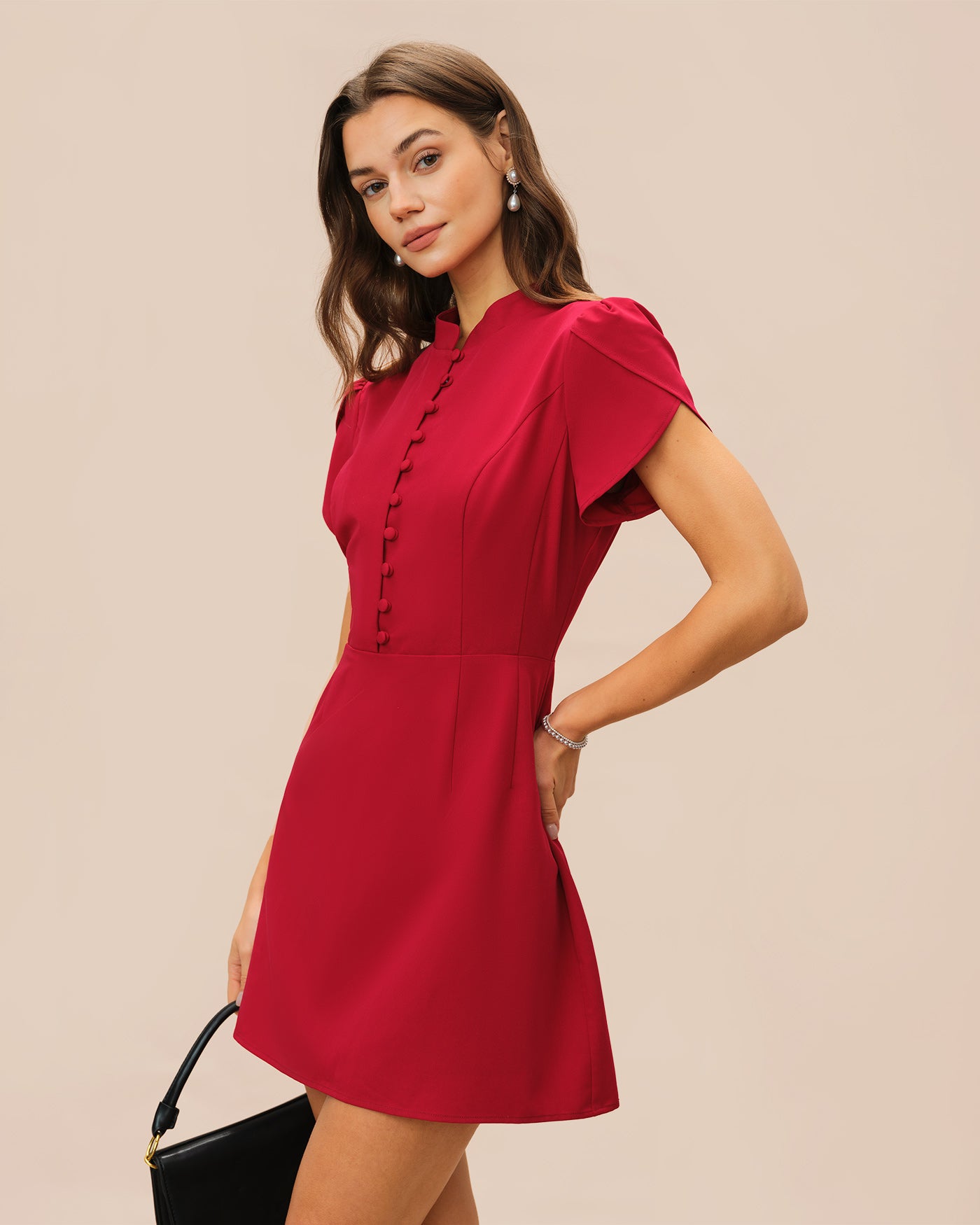 Red Petal Sleeve Mini Dress & Reviews - Red - Dresses Red Petal Sleeve Mini Dress & Reviews - Red - Dresses