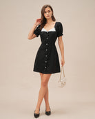 Women's Woven Polyester Mini Dress Dresses - RIHOAS