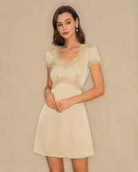 Women's Woven Polyester Mini Dress Dresses - RIHOAS