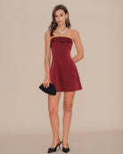 Women's Woven Polyester Mini Dress Dresses - RIHOAS