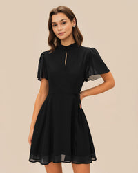 Women's Woven Polyester Mini Dress Dresses - RIHOAS