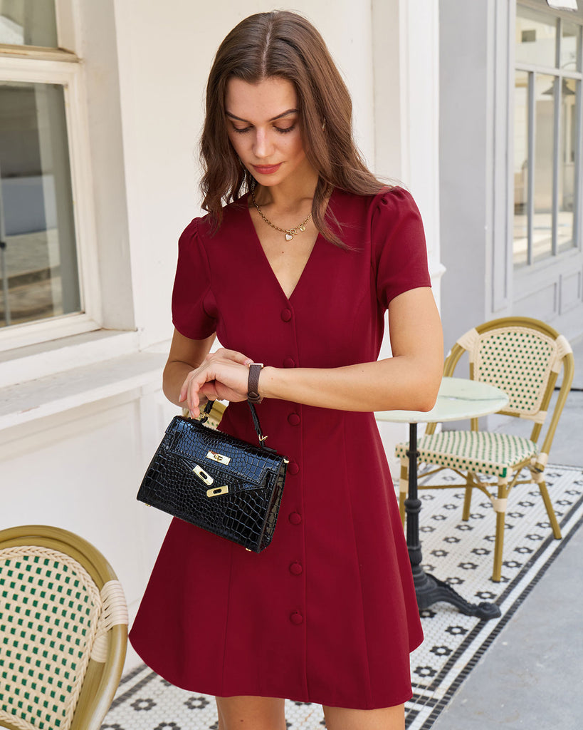 Women's Woven Polyester Mini Dress Dresses - RIHOAS
