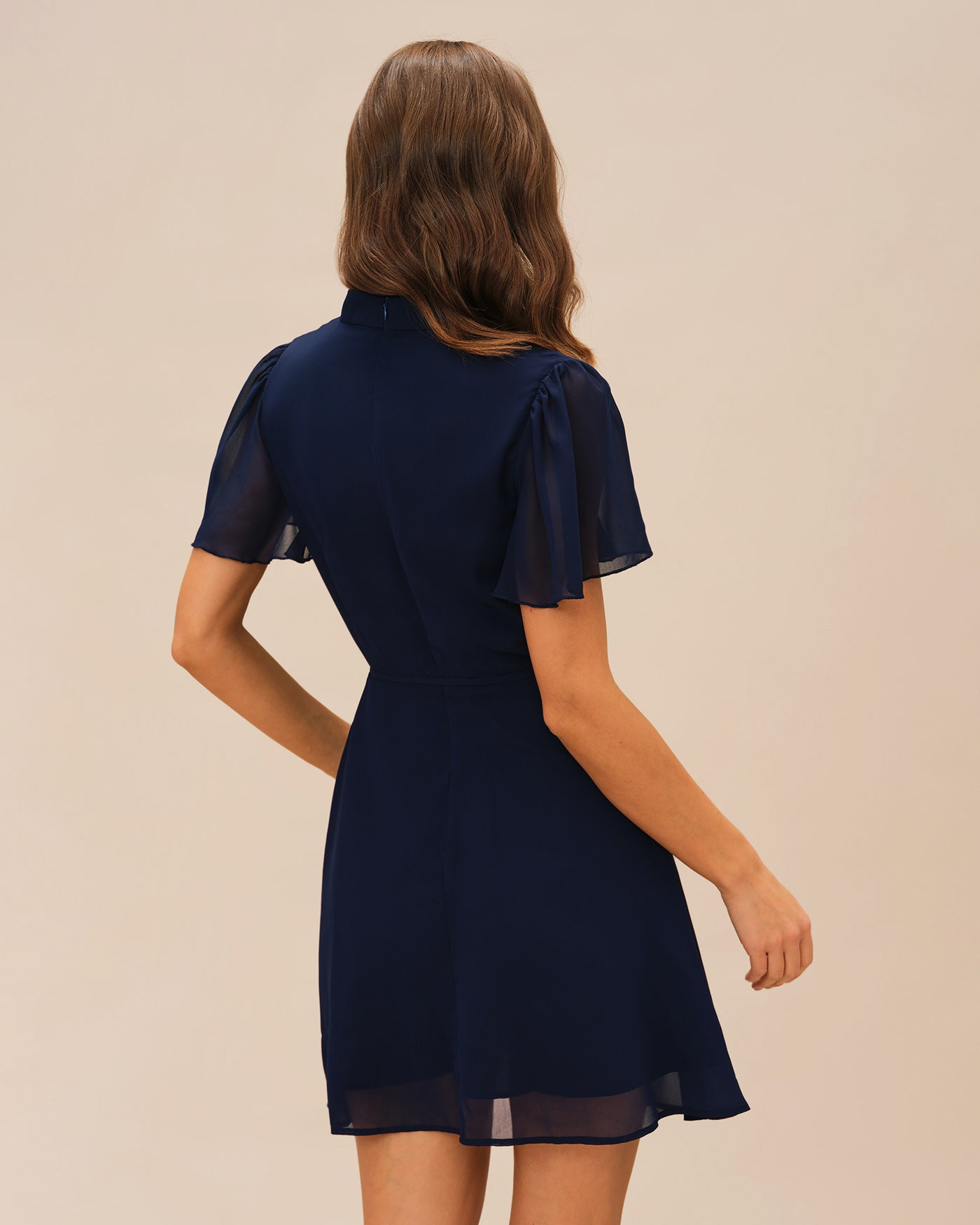 Blue Butterfly Sleeve Mini Dress & Reviews - Blue - Dresses | RIHOAS Blue Butterfly Sleeve Mini Dress & Reviews - Blue - Dresses | RIHOAS