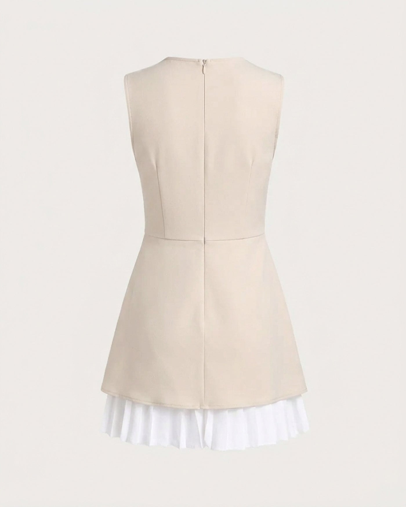 open lace back dress Women's Apricot Splicing Pleated Mini Dress & Reviews - Apricot - Dresses