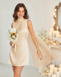 Women's Woven Polyester Mini Dress Dresses - RIHOAS
