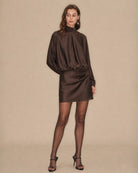 Women's Woven Polyester Mini Dress - RIHOAS - 01