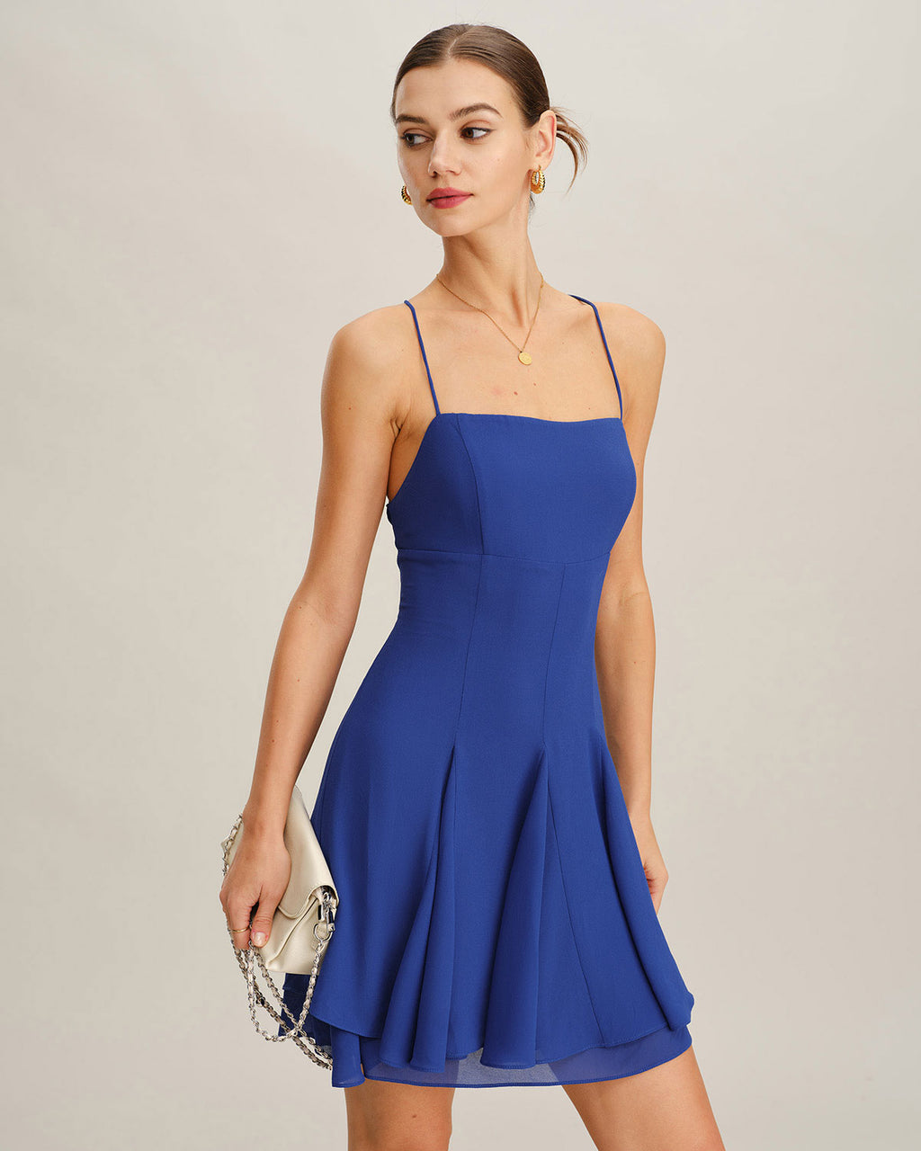 Women's Woven Polyester Mini Dress Dresses - RIHOAS