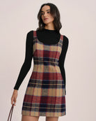 Women's Woven Polyester Mini Dress Red Dresses - RIHOAS