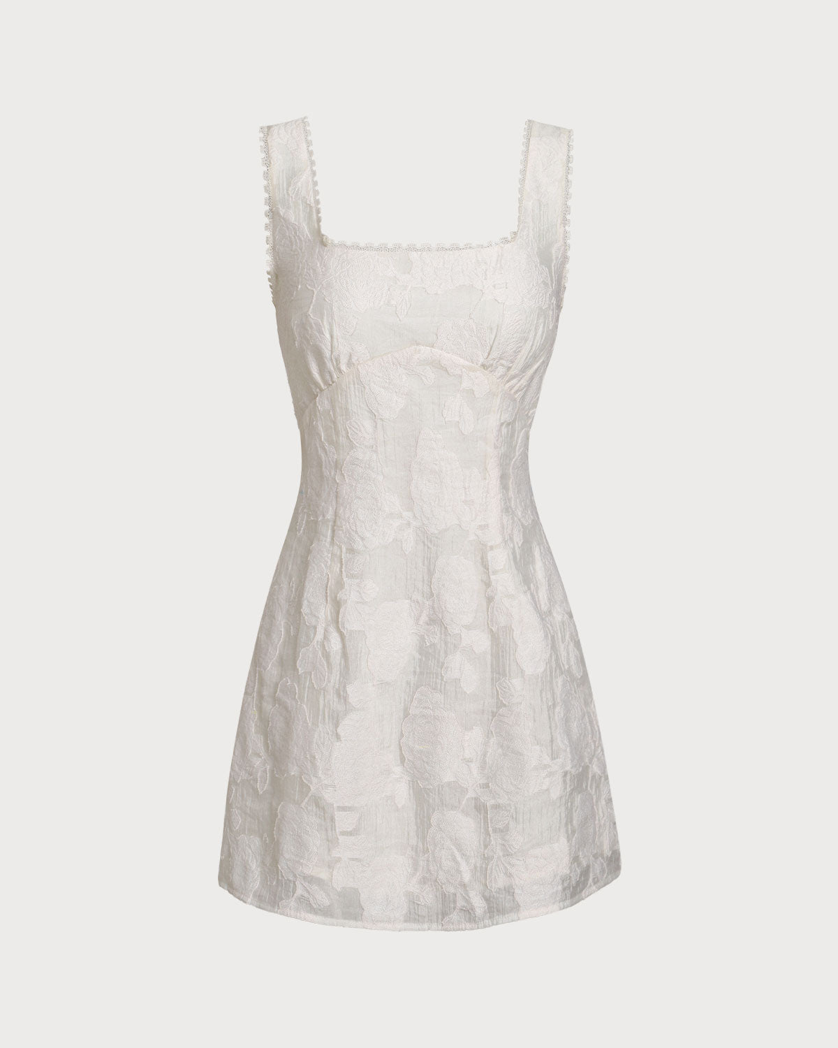 Women's Woven Polyester Mini Dress White Dresses - RIHOAS