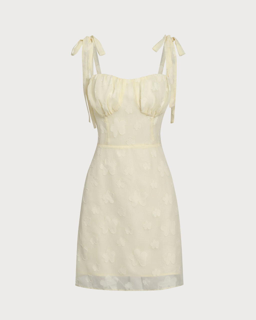 Women's Woven Polyester Mini Dress Yellow Dresses - RIHOAS