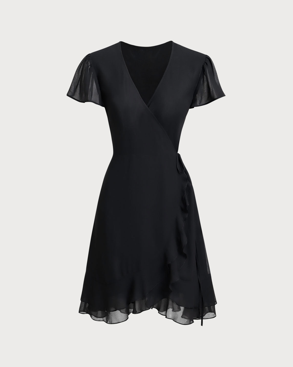 Women's Woven Polyester Mini Dresses Black Dresses - RIHOAS