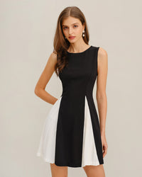 Women's Woven Polyester Mini Dresses Black Dresses - RIHOAS