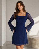 Women's Woven Polyester Mini Dresses - RIHOAS