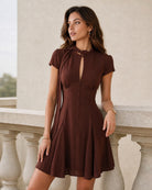 Women's Woven Polyester Mini Dresses - RIHOAS
