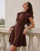 Women's Woven Polyester Mini Dresses - RIHOAS