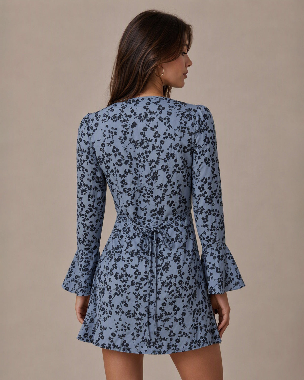 Women's Woven Polyester Mini Dresses - RIHOAS - 04