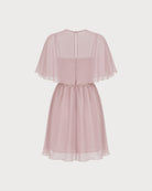 Pink Sweetheart Neck A-Line Mini Dress03