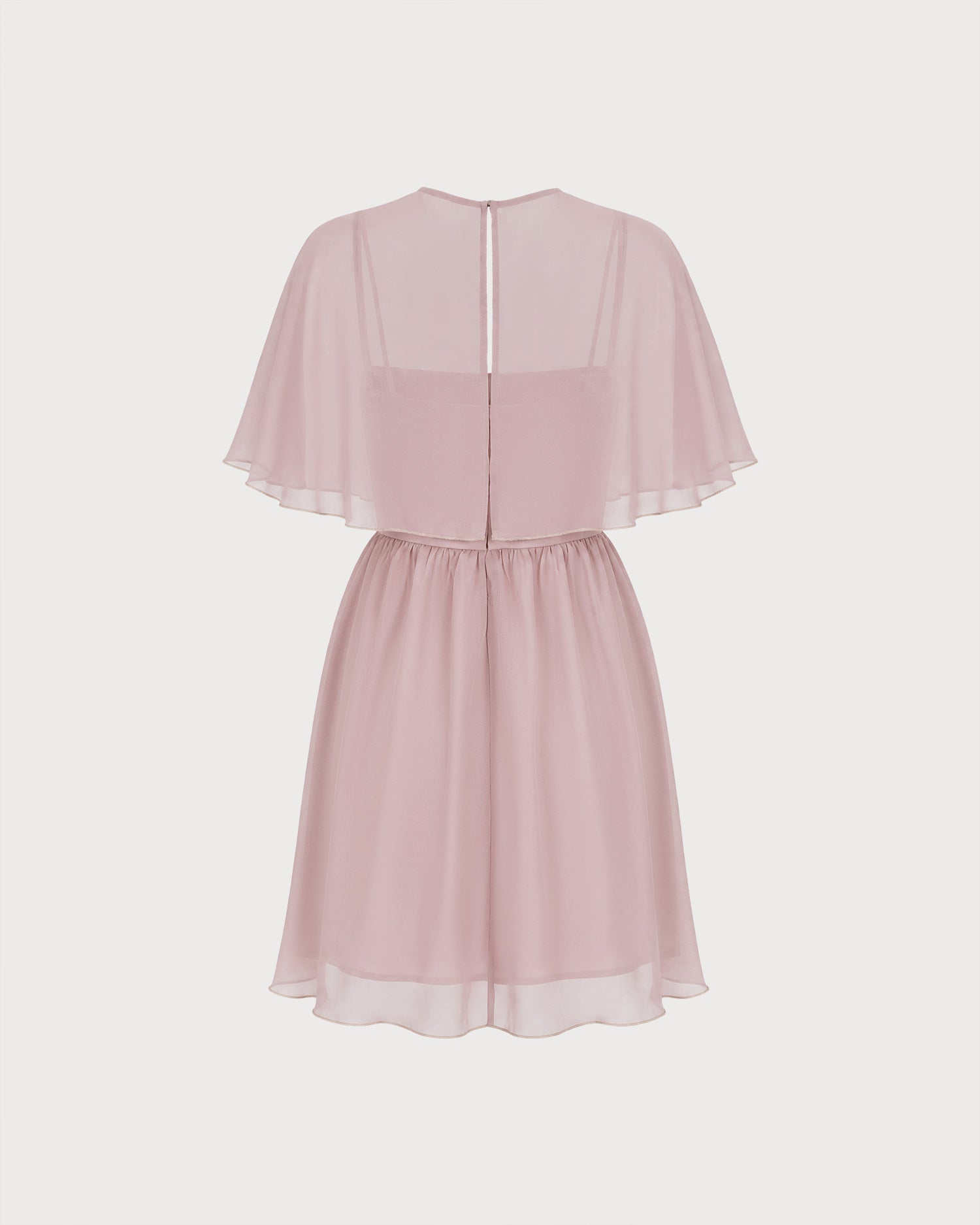 Pink Sweetheart Neck A-Line Mini Dress03