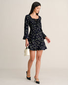 Women's Woven Polyester Mini Dresses - RIHOAS - 01