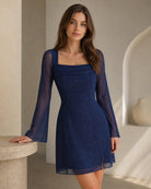 Women's Woven Polyester Mini Dresses - RIHOAS