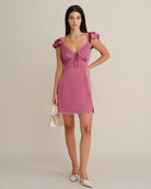 Women's Woven Polyester Mini Dresses - RIHOAS - 02