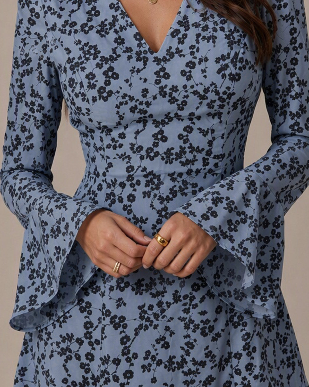 Women's Woven Polyester Mini Dresses - RIHOAS - 02