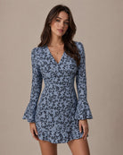 Women's Woven Polyester Mini Dresses - RIHOAS - 01