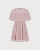 Pink Sweetheart Neck A-Line Mini Dress 02