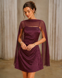 Women's Woven Polyester Mini Dresses Red Dresses - RIHOAS