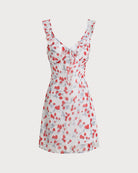 Women's Woven Polyester Mini Dresses White Dresses - RIHOAS