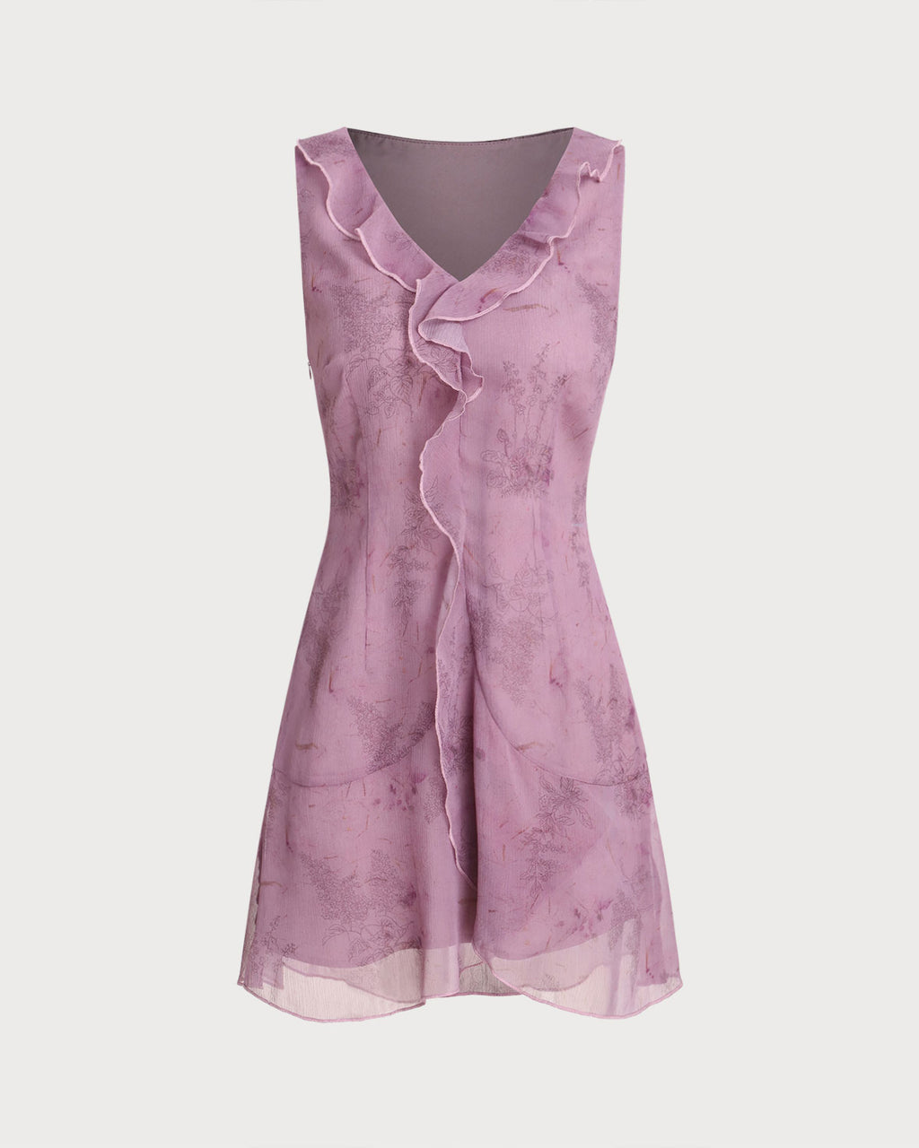 Women's Woven Polyester Mini Skirt Purple Dresses - RIHOAS