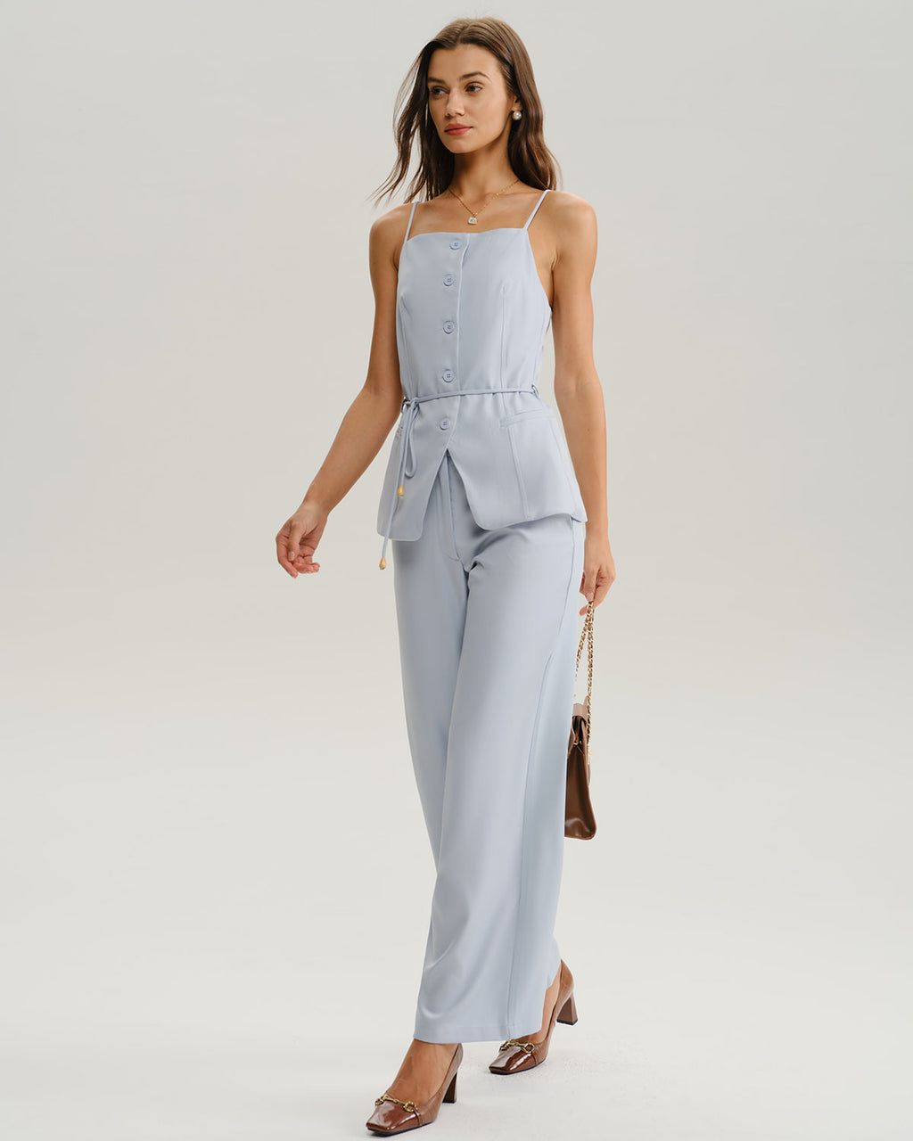 Women's Woven Polyester Pants Bottoms - RIHOAS