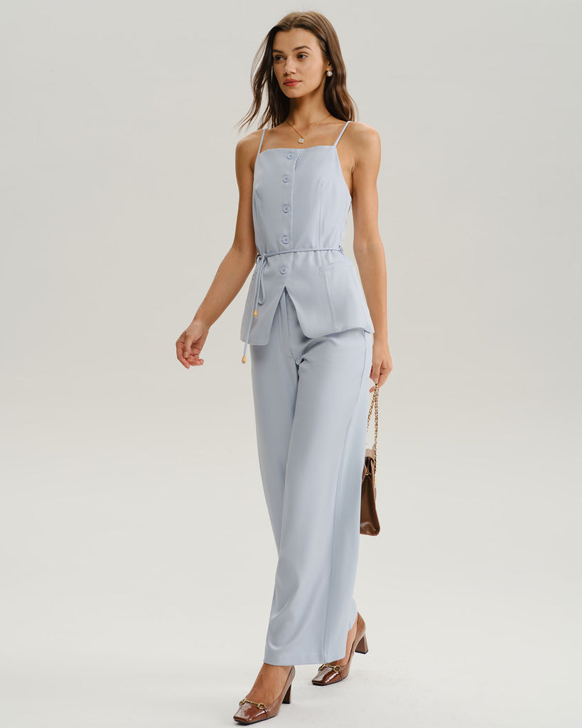 Women's Woven Polyester Pants Bottoms - RIHOAS