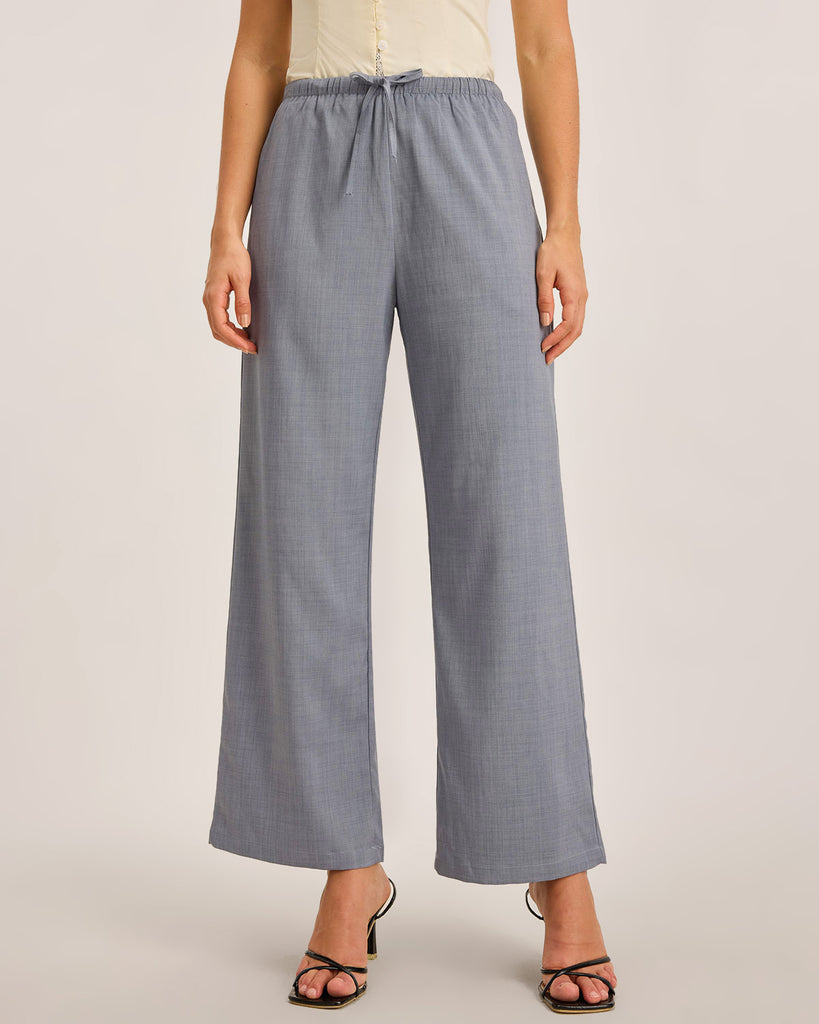 Women's Woven Polyester Pants Bottoms - RIHOAS