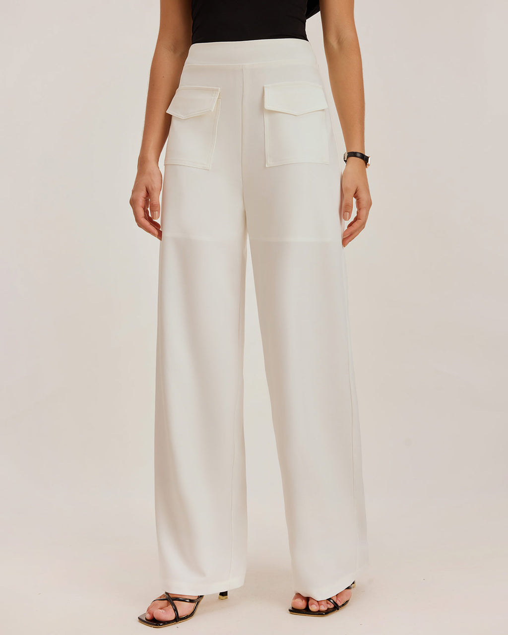 Women's Woven Polyester Pants Bottoms - RIHOAS