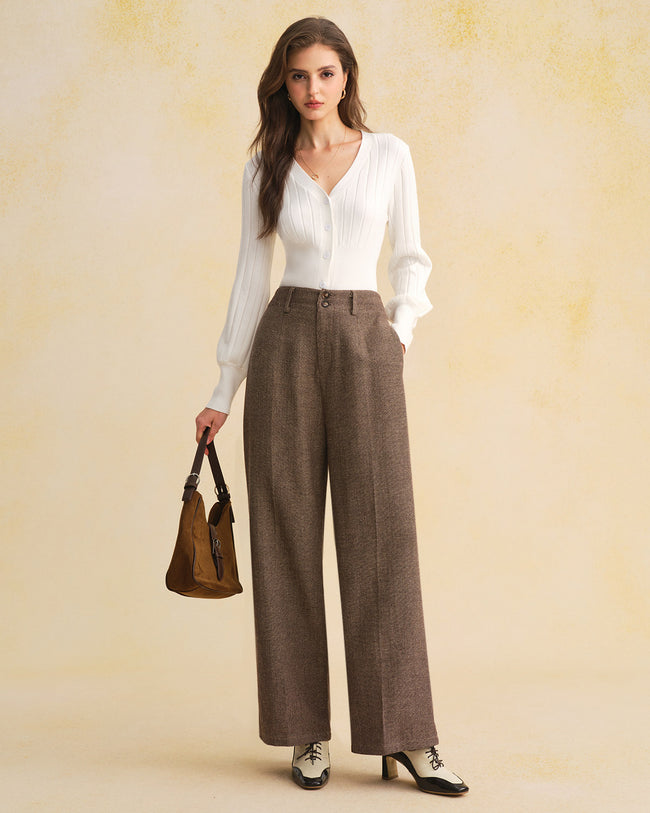 Women's Woven Polyester Pants Bottoms - RIHOAS