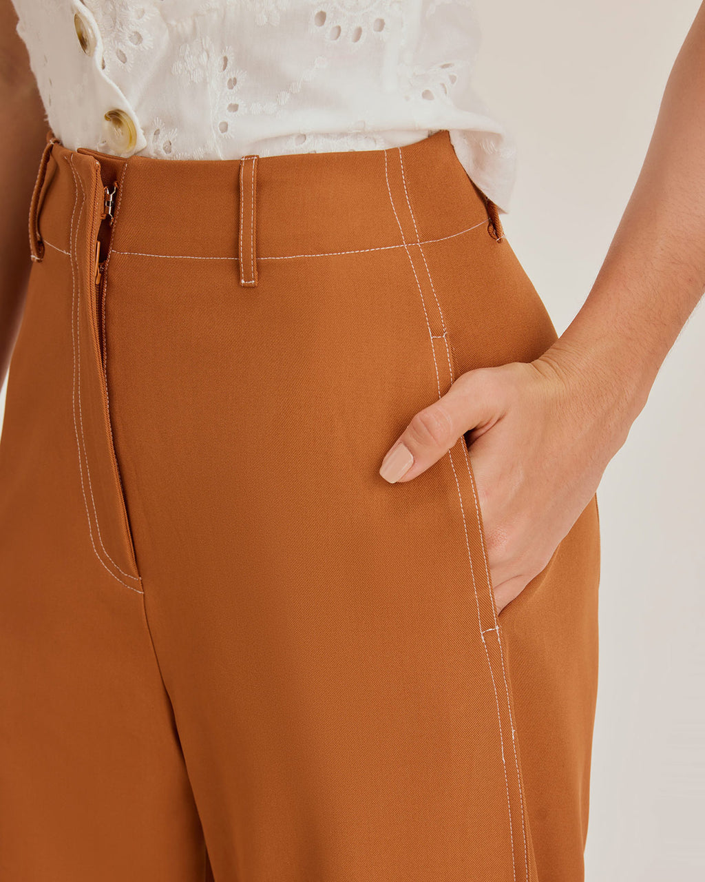 Women's Woven Polyester Pants Bottoms - RIHOAS