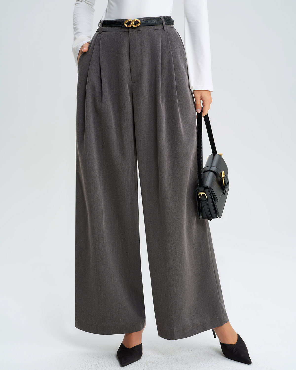 Women's Woven Polyester Pants Bottoms - RIHOAS